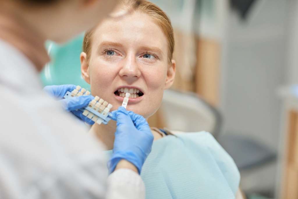 Patient making dental crowns