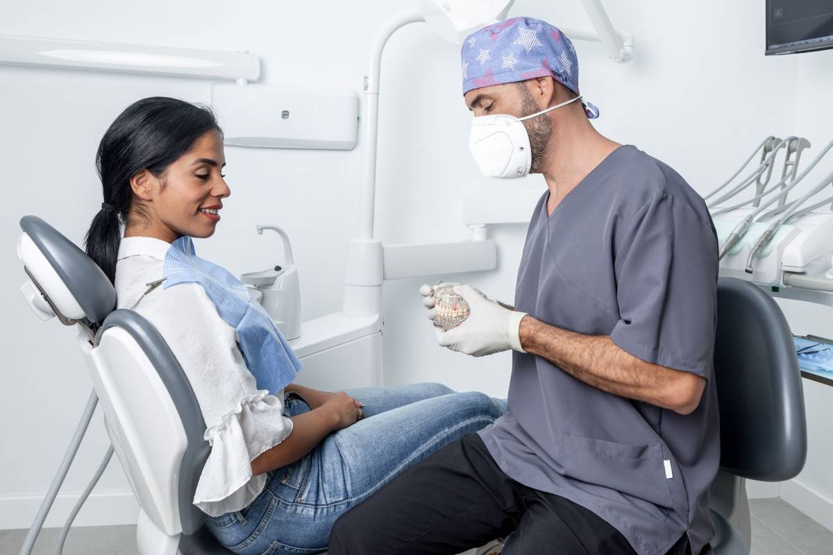 Dentist with his patient