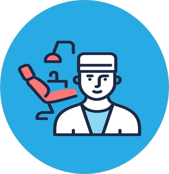 Dentist and dental chair