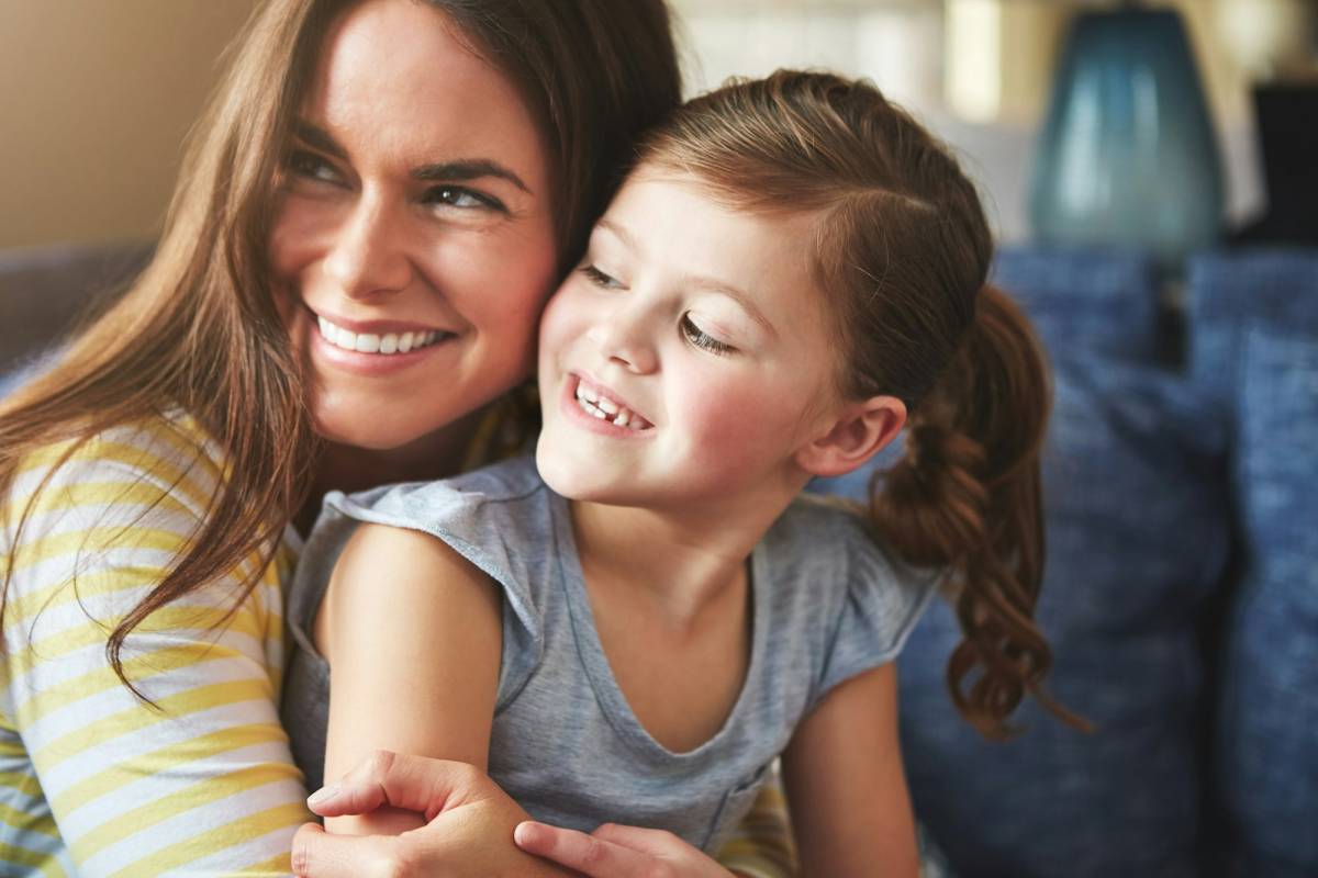 Mother and Daughter Smiling